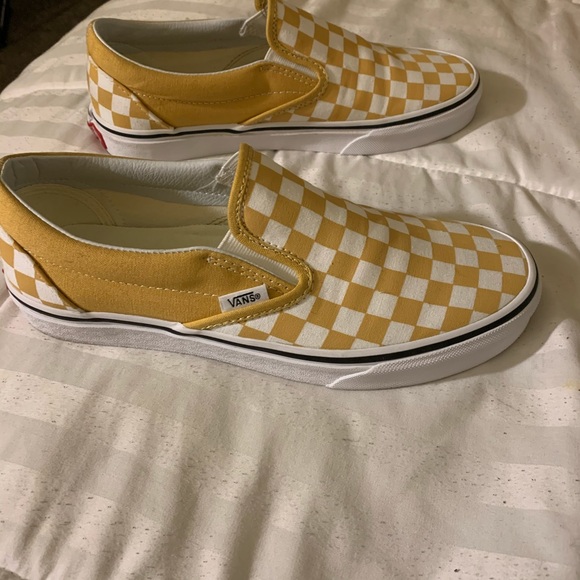 yellow gingham vans